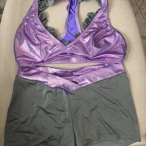 The Line Up cheer dance audition outfit two piece set size Medium
